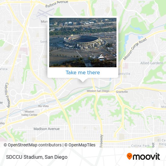 Mapa de SDCCU Stadium
