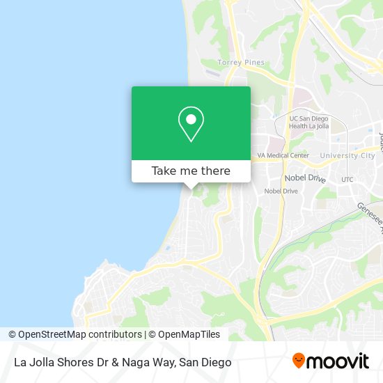 La Jolla Shores Dr & Naga Way map