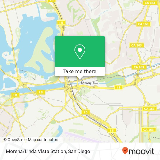 Morena/Linda Vista Station map