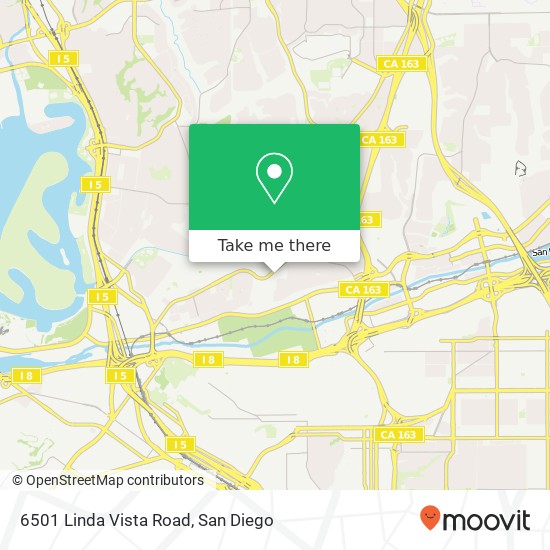 6501 Linda Vista Road map