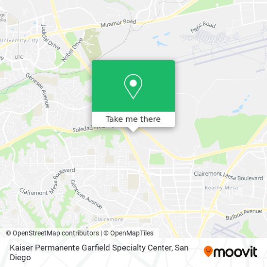 Kaiser Permanente Garfield Specialty Center map