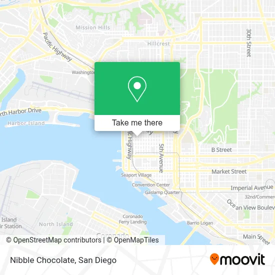 Nibble Chocolate map