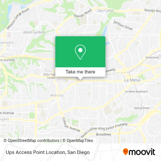 Ups Access Point Location map