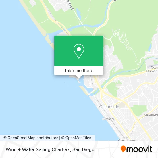 Wind + Water Sailing Charters map