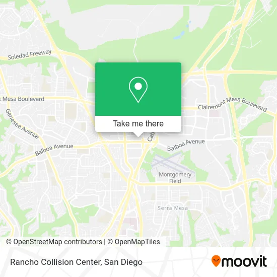 Rancho Collision Center map