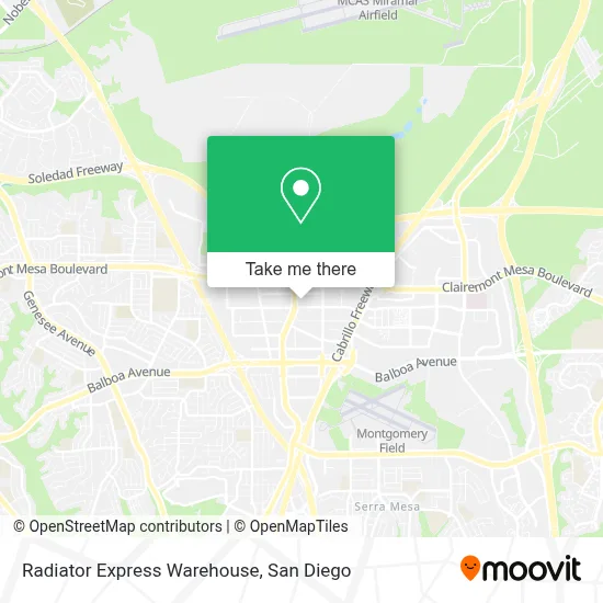 Radiator Express Warehouse map