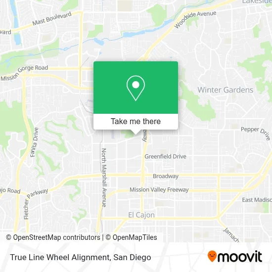 True Line Wheel Alignment map