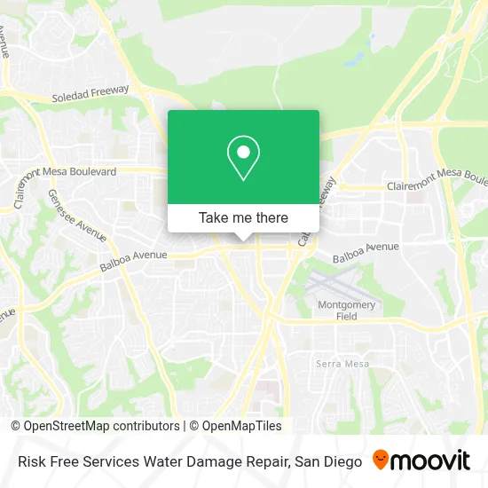 Risk Free Services Water Damage Repair map