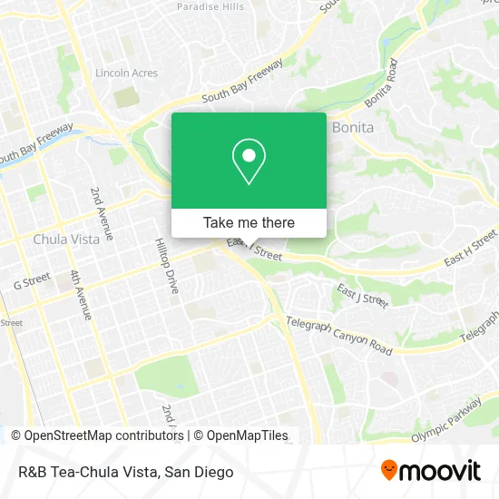 R&B Tea-Chula Vista map