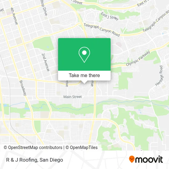 R & J Roofing map