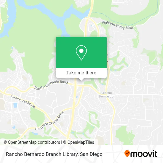 Rancho Bernardo Branch Library map