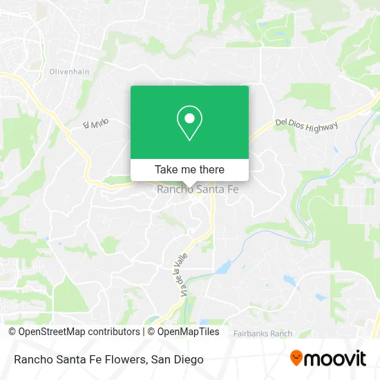 Rancho Santa Fe Flowers map