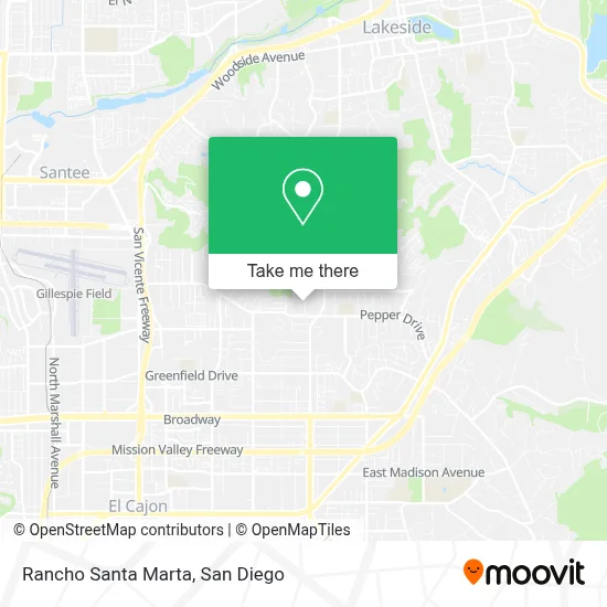 Rancho Santa Marta map