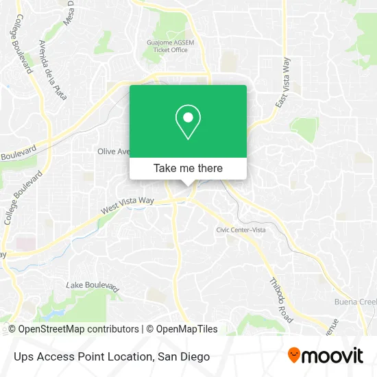 Ups Access Point Location map