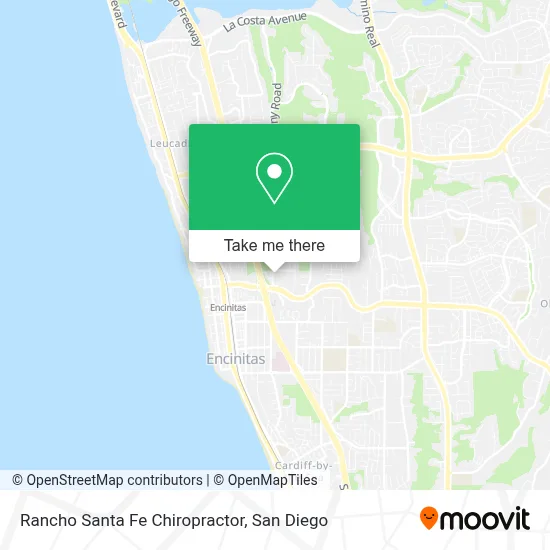 Rancho Santa Fe Chiropractor map