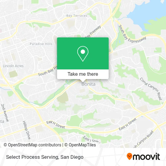 Select Process Serving map