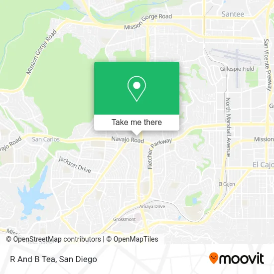 R And B Tea map