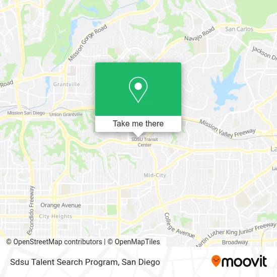 Sdsu Talent Search Program map