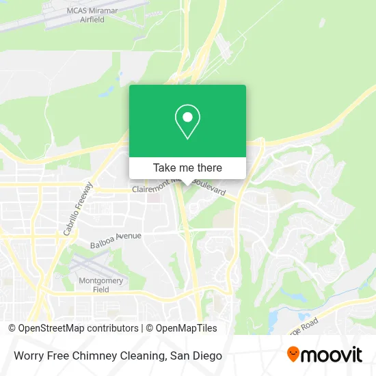 Worry Free Chimney Cleaning map