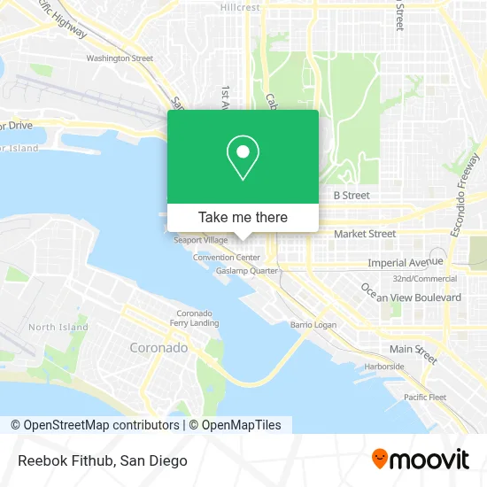 Reebok Fithub map