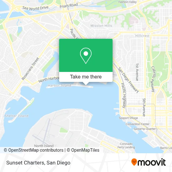 Sunset Charters map