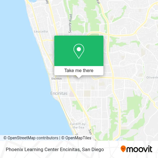 Phoenix Learning Center Encinitas map