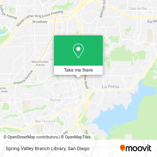 Spring Valley Branch Library map