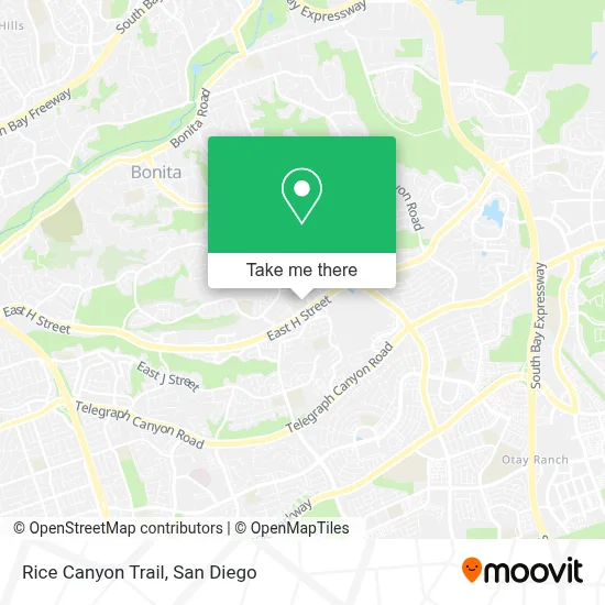 Rice Canyon Trail map