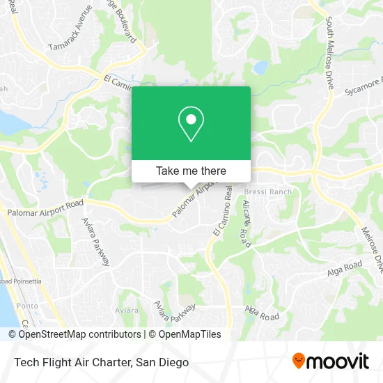Tech Flight Air Charter map