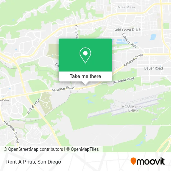 Rent A Prius map
