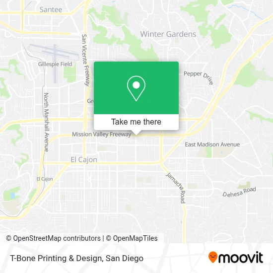 T-Bone Printing & Design map