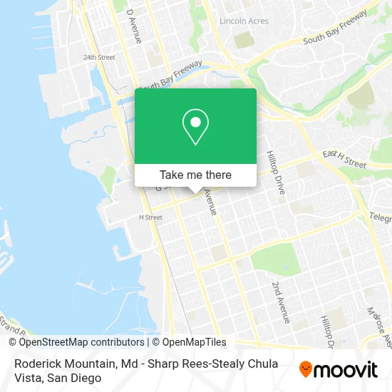Roderick Mountain, Md - Sharp Rees-Stealy Chula Vista map