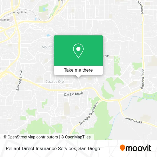 Reliant Direct Insurance Services map