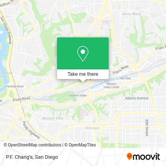 P.F. Chang's map