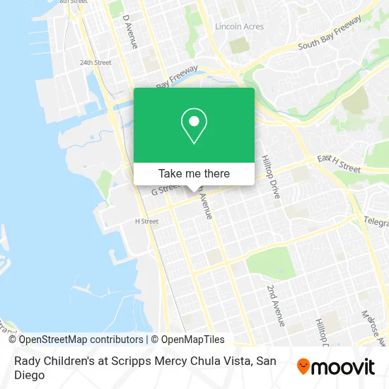 Rady Children's at Scripps Mercy Chula Vista map