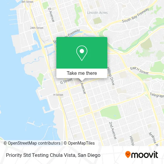 Priority Std Testing Chula Vista map