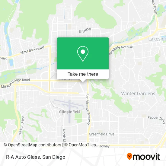 R-A Auto Glass map