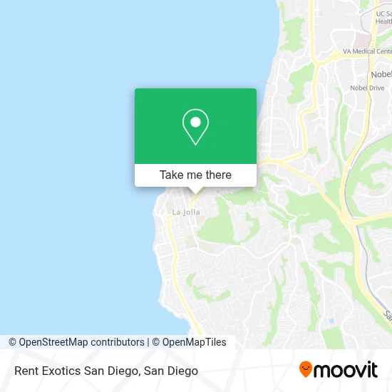 Rent Exotics San Diego map