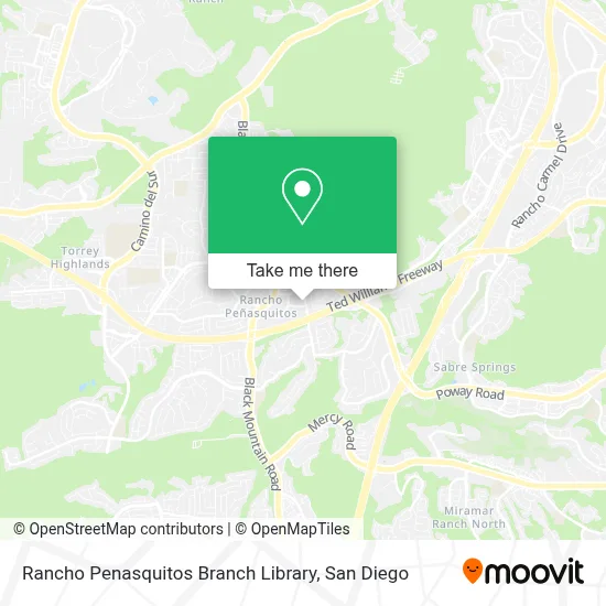 Rancho Penasquitos Branch Library map