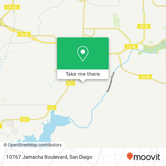 Mapa de 10767 Jamacha Boulevard