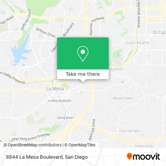 Mapa de 8844 La Mesa Boulevard