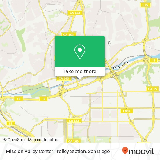 Mapa de Mission Valley Center Trolley Station