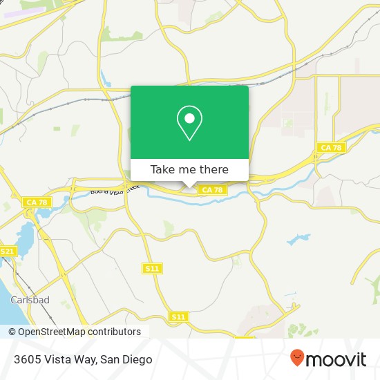 3605 Vista Way map