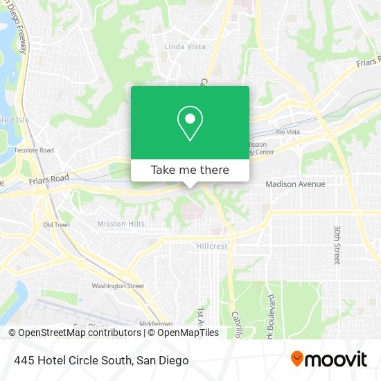 445 Hotel Circle South map