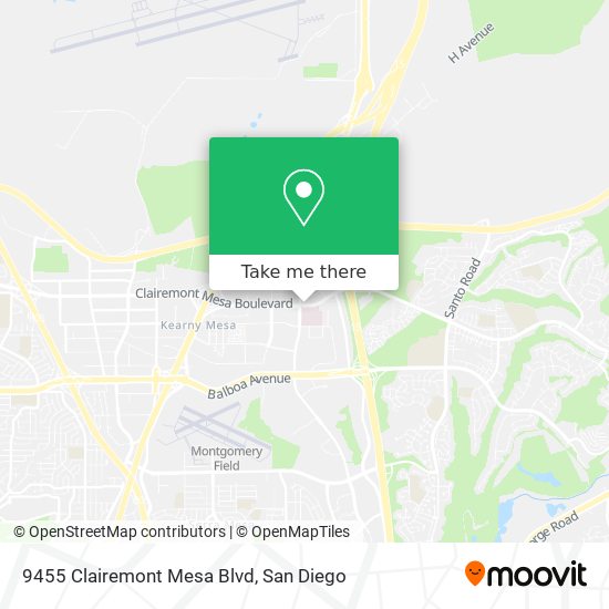 Mapa de 9455 Clairemont Mesa Blvd