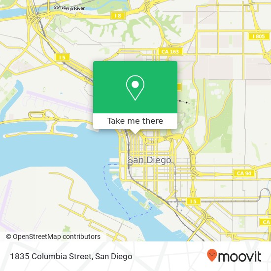 1835 Columbia Street map