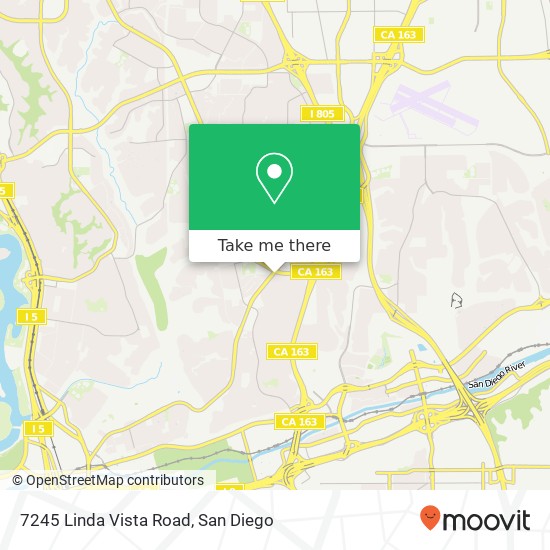 Mapa de 7245 Linda Vista Road