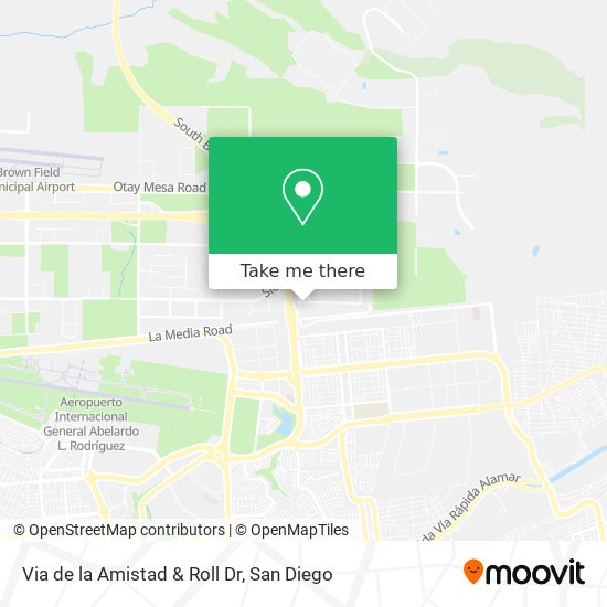 How to get to Via de la Amistad Roll Dr in San Diego by Bus or