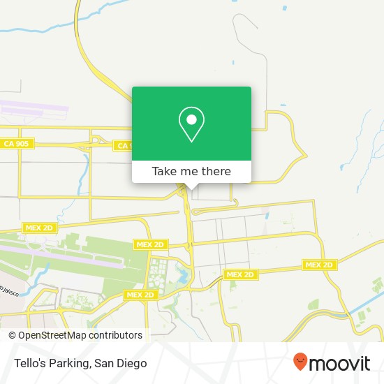 Tello's Parking map