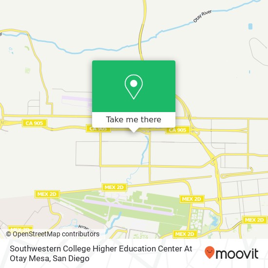 Mapa de Southwestern College Higher Education Center At Otay Mesa